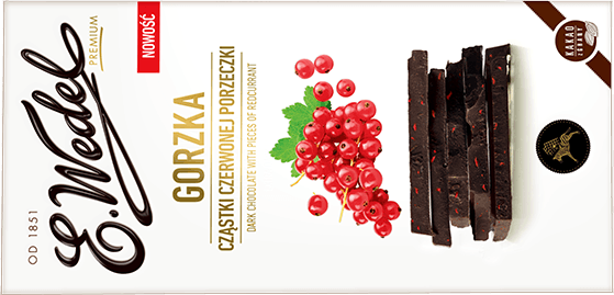Premium dark chocolate with Red Currant