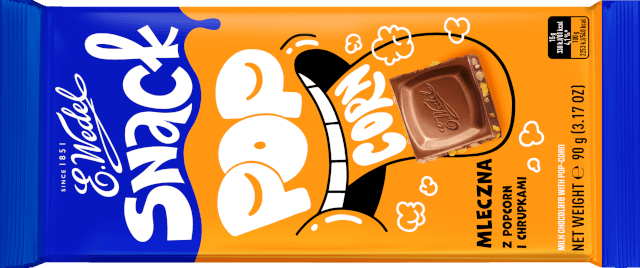 Snack Pop-Corn Milk chocolate with pop-corn 90g