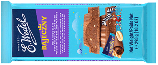 Milk chocolate with “Bajeczny” filling 290g