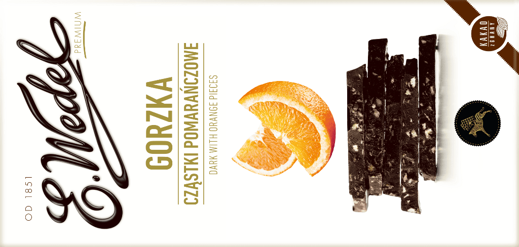 Premium dark chocolate with Orange